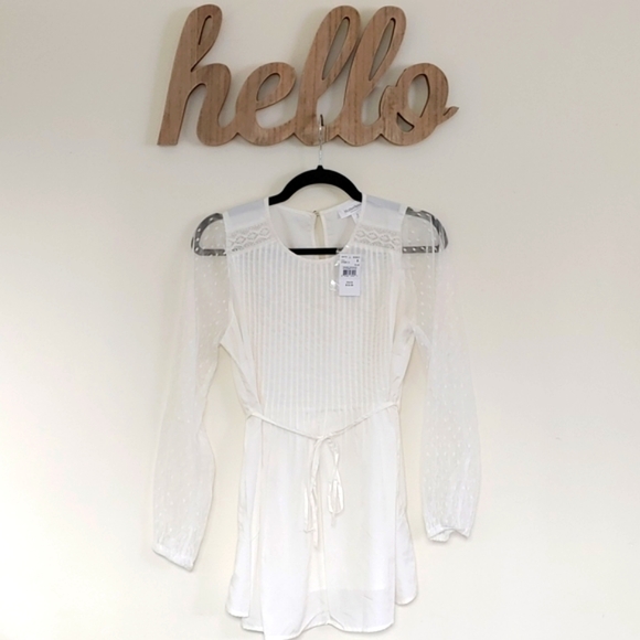 Motherhood Maternity Tops - NWT Motherhood Swiss Dot Ivory Blouse (S)